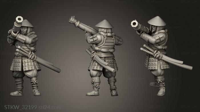 Military figurines (Fantasy Izutsu Ashigaru, STKW_32199) 3D models for cnc