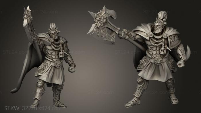 Military figurines (Fantasy Sancast City watch Praetor, STKW_32228) 3D models for cnc