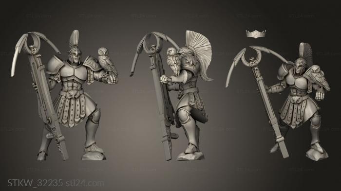 Military figurines (Fantasy Sancast heavy crossbow leader men, STKW_32235) 3D models for cnc