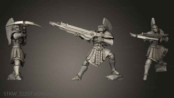 Military figurines (Fantasy Sancast heavy crossbow men, STKW_32237) 3D models for cnc