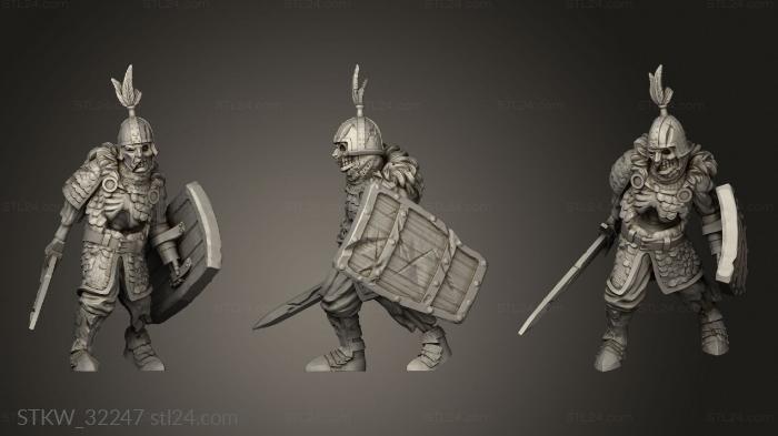 Military figurines (Fantasy Skele, STKW_32247) 3D models for cnc