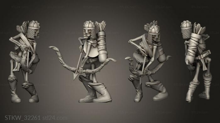 Military figurines (Fantasy skeleton bow, STKW_32261) 3D models for cnc