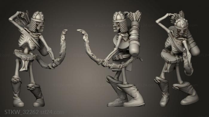 Military figurines (Fantasy skeleton bow, STKW_32262) 3D models for cnc