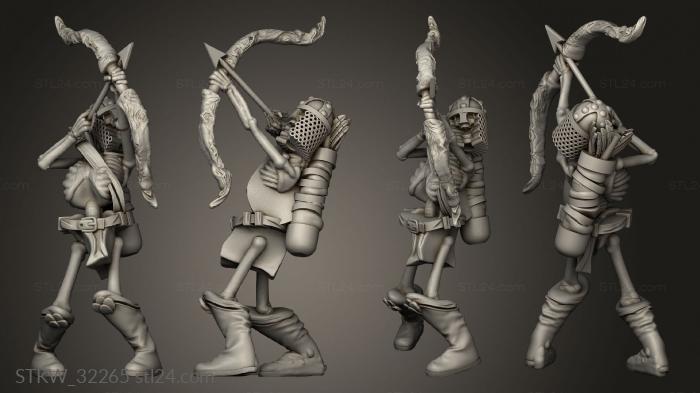 Military figurines (Fantasy skeleton bow, STKW_32265) 3D models for cnc