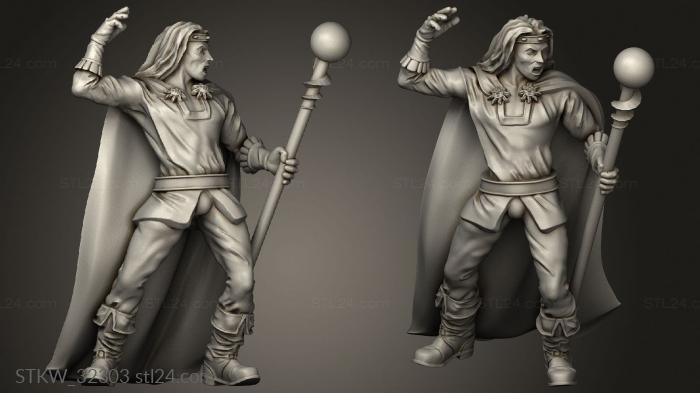 Military figurines (Fantasy Wizard, STKW_32303) 3D models for cnc