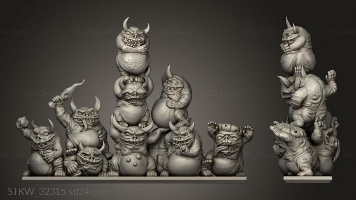 Military figurines (Fat Imps Nurglings, STKW_32315) 3D models for cnc