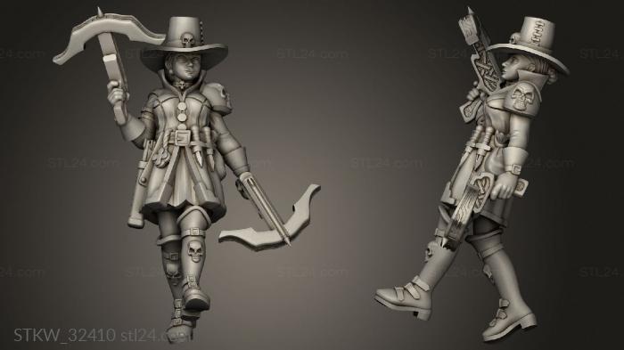 Military figurines (Witch hunter, STKW_32410) 3D models for cnc