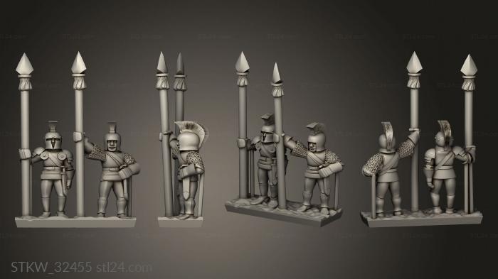 Military figurines (Fellowship Pikemen Pike Strip, STKW_32455) 3D models for cnc