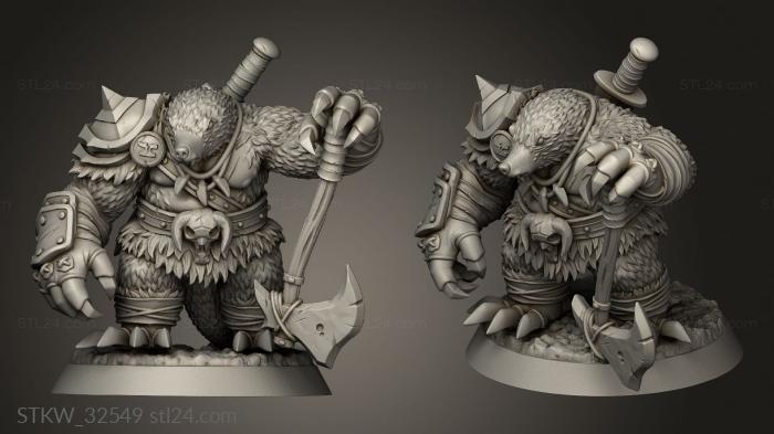 Military figurines (Fiends the Undercity Molekin Giantsbane, STKW_32549) 3D models for cnc