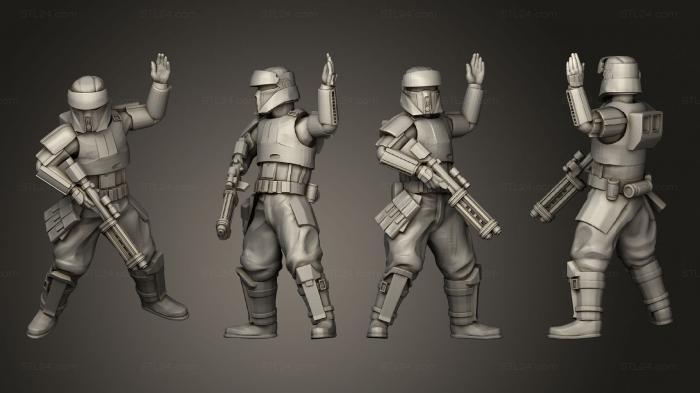 Military figurines (beach trooper commander, STKW_3256) 3D models for cnc