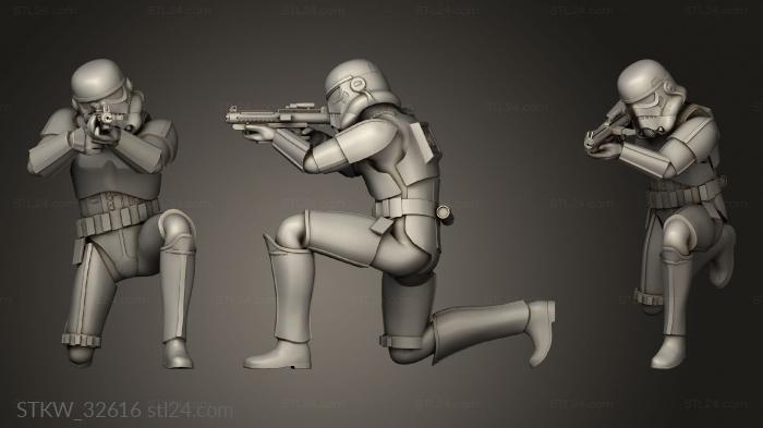 Military figurines (figure stormtrooper able, STKW_32616) 3D models for cnc