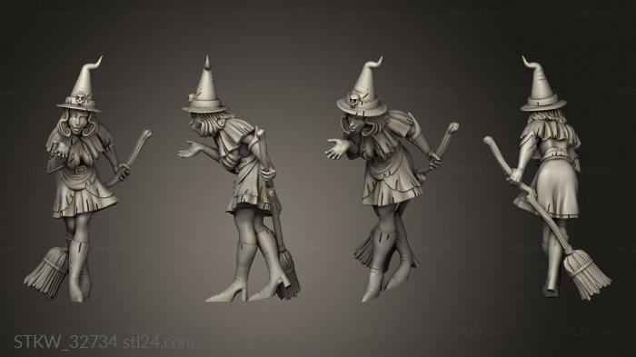 Military figurines (Halloween witch, STKW_32734) 3D models for cnc