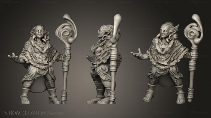 Military figurines (Firbolgs Shaman, STKW_32740) 3D models for cnc