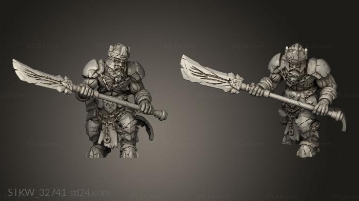 Military figurines (Fire Giant Axe, STKW_32741) 3D models for cnc