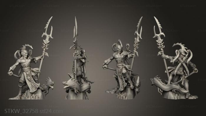 Military figurines (Fish Folk Lord, STKW_32758) 3D models for cnc