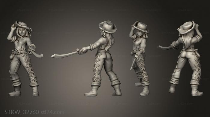 Military figurines (Fishergirl, STKW_32760) 3D models for cnc