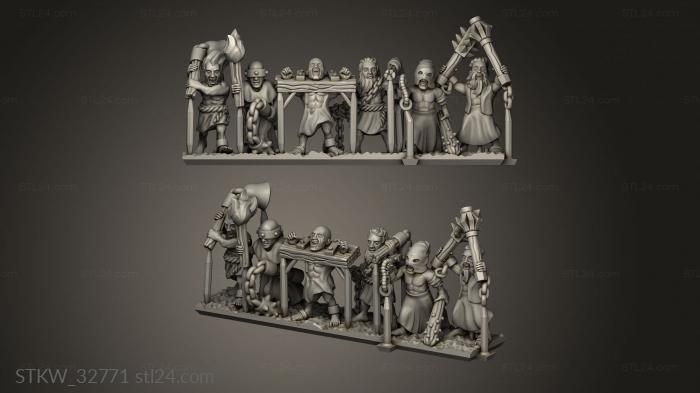 Military figurines (flagellants, STKW_32771) 3D models for cnc