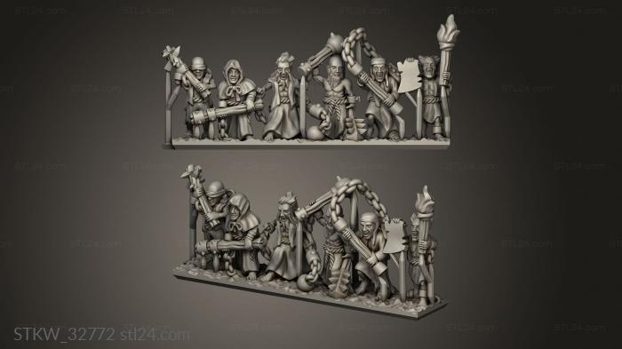 Military figurines (flagellants, STKW_32772) 3D models for cnc
