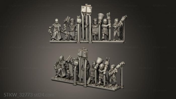 Military figurines (flagellants, STKW_32773) 3D models for cnc