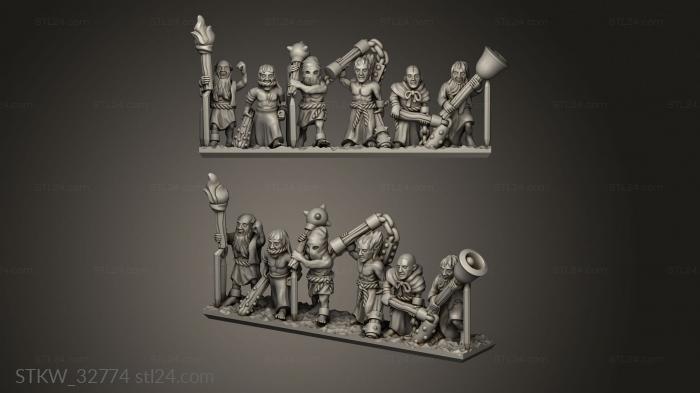 Military figurines (flagellants, STKW_32774) 3D models for cnc