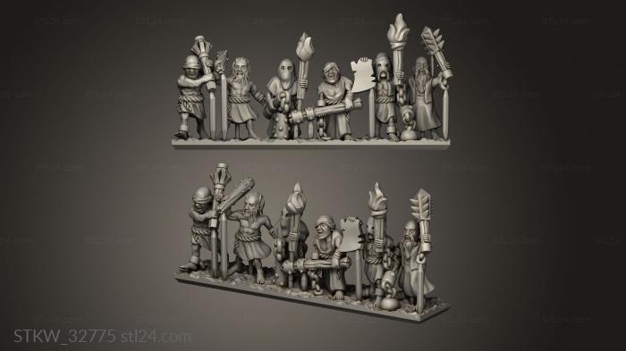 Military figurines (flagellants, STKW_32775) 3D models for cnc