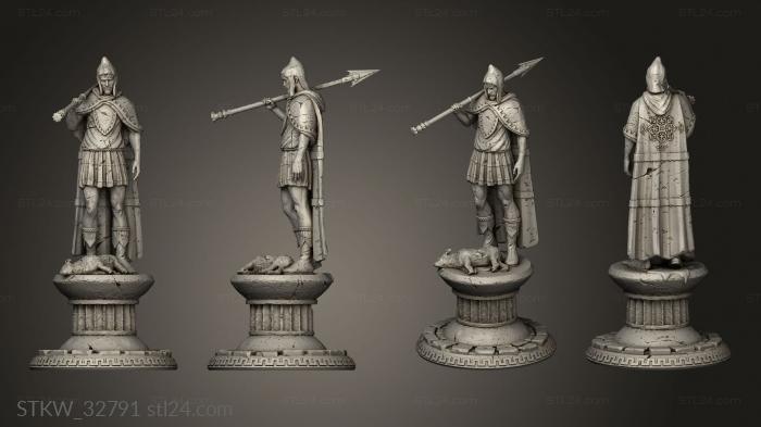 Military figurines (Flash Gods Aletheia Monument, STKW_32791) 3D models for cnc
