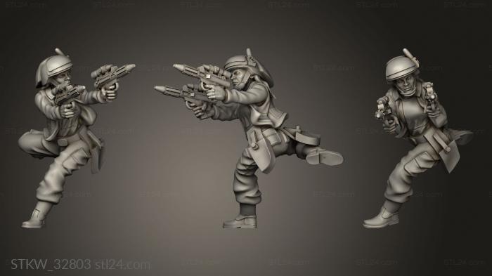 Military figurines (Fleet Troopers, STKW_32803) 3D models for cnc