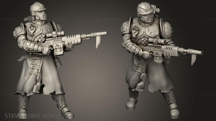 Military figurines (Guardsmen Heavy Blaster Rifles, STKW_32805) 3D models for cnc