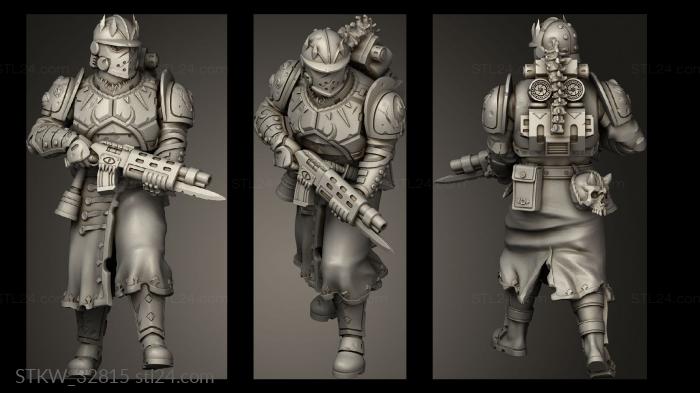 Military figurines (Infantry Guardsmen Shotguns, STKW_32815) 3D models for cnc