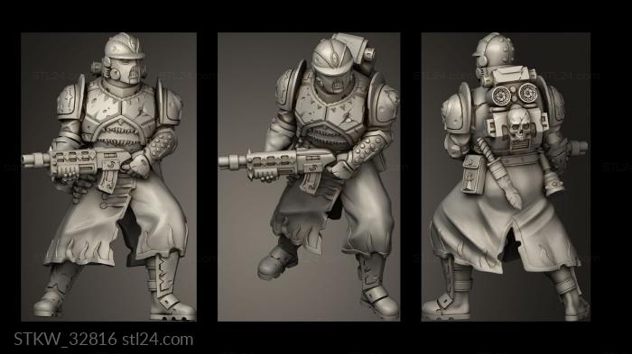 Military figurines (Infantry Guardsmen Shotguns, STKW_32816) 3D models for cnc