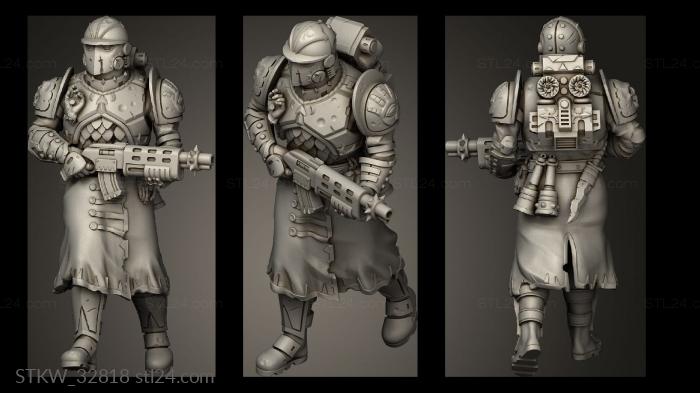 Military figurines (Infantry Guardsmen Shotguns, STKW_32818) 3D models for cnc