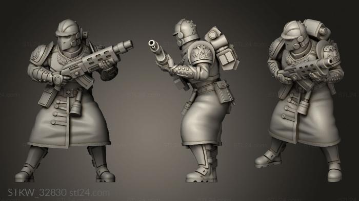 Military figurines (Sanctus Manipulus Knights Shotguns, STKW_32830) 3D models for cnc