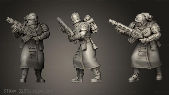 Military figurines (Sanctus Manipulus Knights Shotguns, STKW_32831) 3D models for cnc