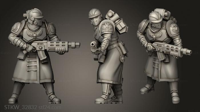 Military figurines (Sanctus Manipulus Knights Shotguns, STKW_32832) 3D models for cnc