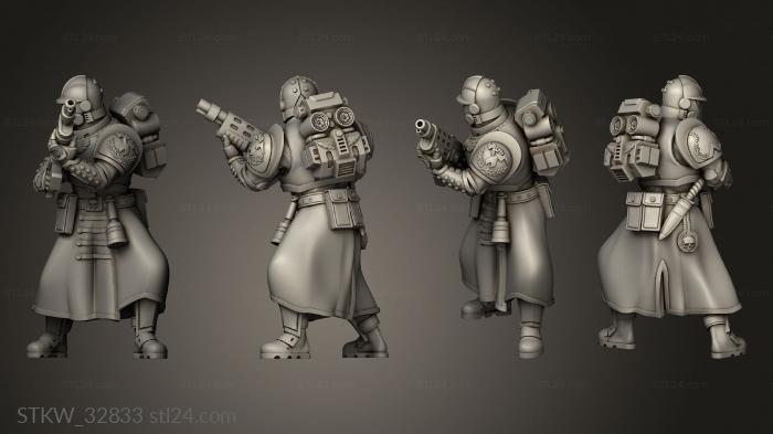 Military figurines (Sanctus Manipulus Knights Shotguns, STKW_32833) 3D models for cnc