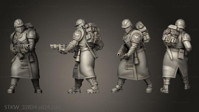 Military figurines (Sanctus Manipulus Knights Shotguns, STKW_32834) 3D models for cnc