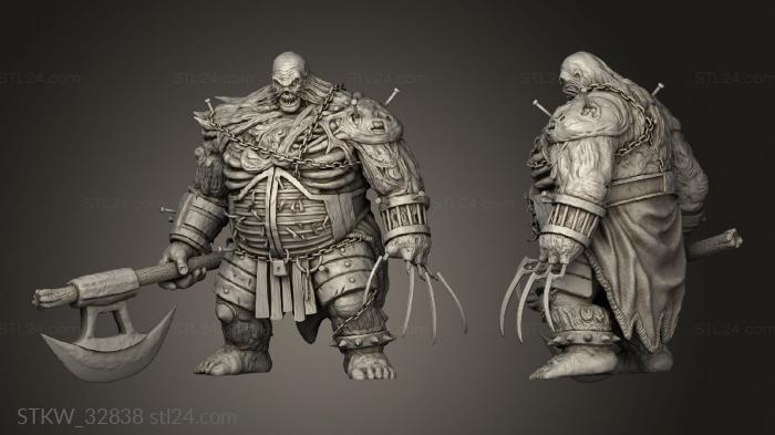 Military figurines (Flesh Golem The Jailer Huge Jailor, STKW_32838) 3D models for cnc