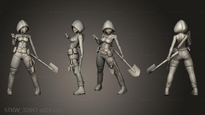 Military figurines (flora, STKW_32847) 3D models for cnc