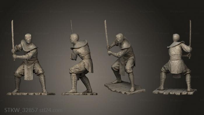 Military figurines (FOOT CLAN ninja SOLDIER, STKW_32857) 3D models for cnc
