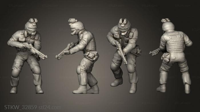 Military figurines (SWAT Brief, STKW_32859) 3D models for cnc