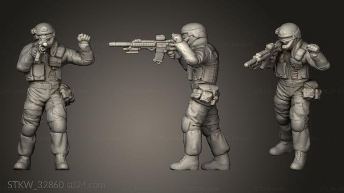 Military figurines (SWAT Brief, STKW_32860) 3D models for cnc