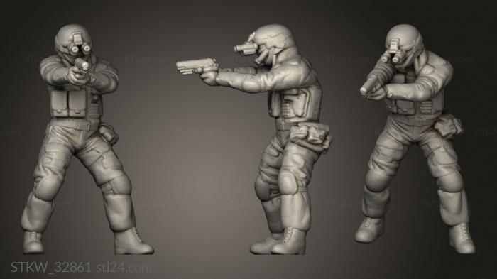 Military figurines (SWAT Brief, STKW_32861) 3D models for cnc