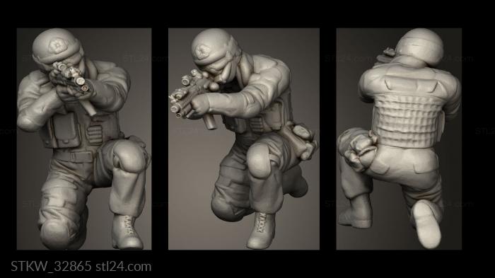 Military figurines (SWAT Brief, STKW_32865) 3D models for cnc