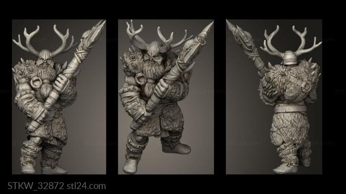 Military figurines (Forest Berserker, STKW_32872) 3D models for cnc