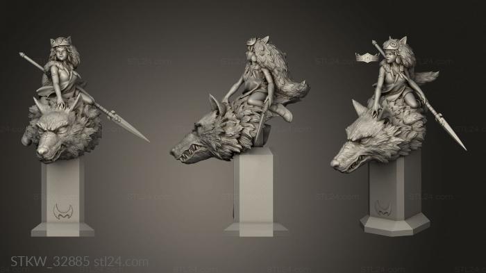 Military figurines (Forest spirit, STKW_32885) 3D models for cnc