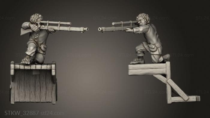 Military figurines (Forest Troll Gunner Platform, STKW_32887) 3D models for cnc
