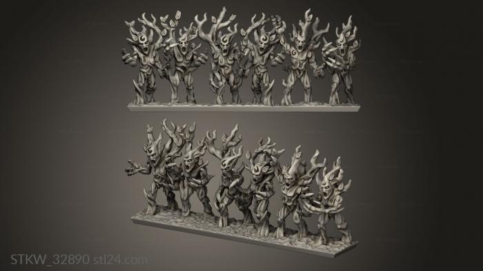 Military figurines (forest spirits, STKW_32890) 3D models for cnc