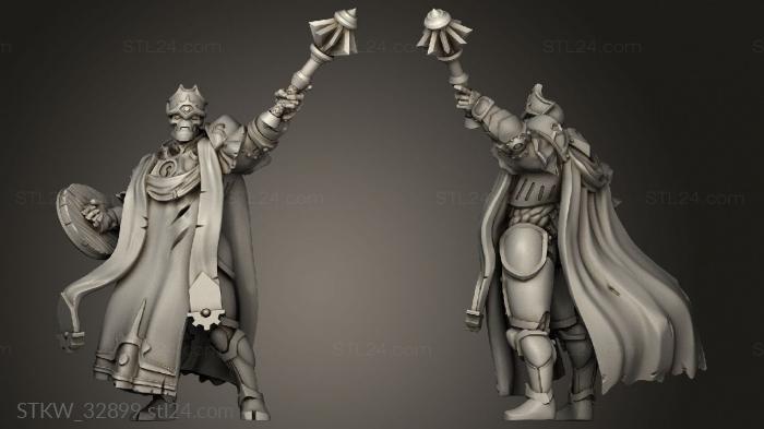 Military figurines (Forged Construct Chaplain, STKW_32899) 3D models for cnc