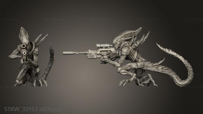 Military figurines (ALIEN DEADLY BASIC TROOP NAME KEY GRAY, STKW_32913) 3D models for cnc