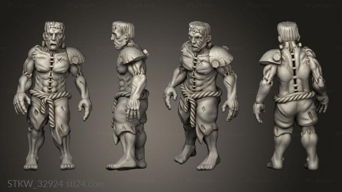 Military figurines (Frankensteins Monster, STKW_32924) 3D models for cnc